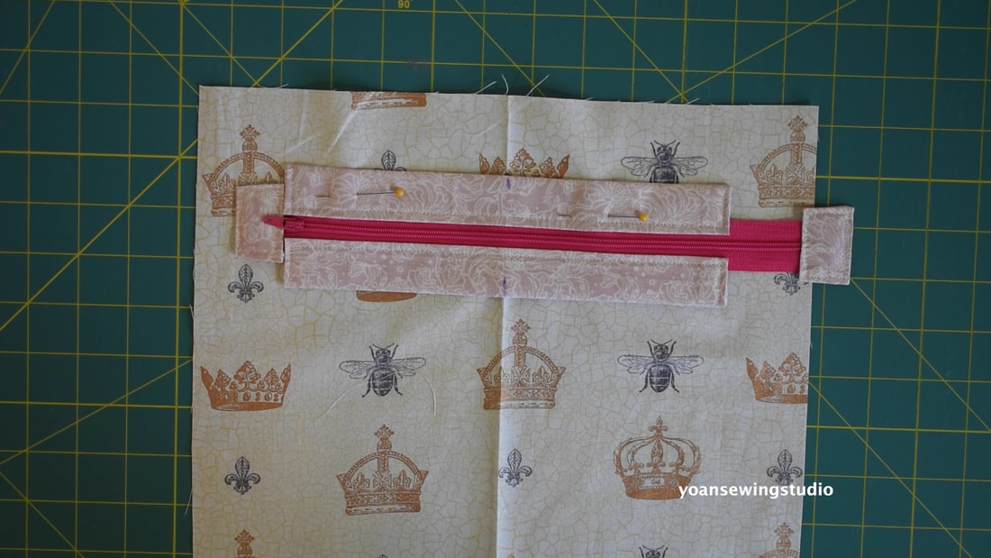 crossbody bag with recessed zipper sewing tutorial